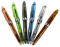 Ranvi JinHao 992 Fountain Pen,0.5MM F Nib,Silver Buckle, Transparent, 6 PCS, 6 Colors(blue, gray,orange, green, brown, white)
