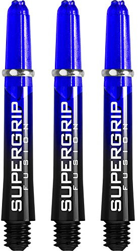 HARROWS SUPERGRIP Fusion Stiele – mit gefräster Ringe – kurz – 5 sets (15), schwarz/blau