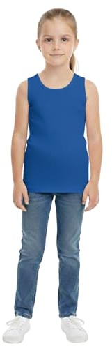 A2Z 4 Kids Kids Girls Ribbed Vest Top 100% Thick Cotton Fashion Tank Tops T Shirts Age 2-13 Years