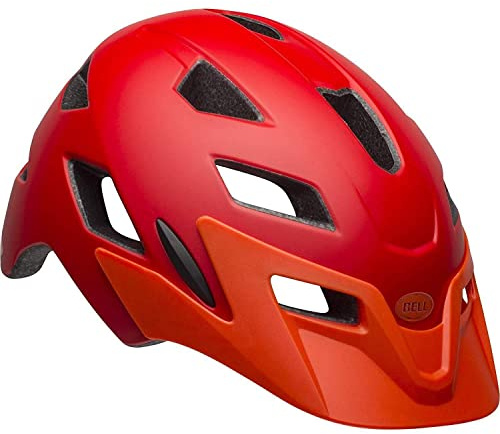 BELL Kids' Sidetrack Cycling Helmet, Matte Red/Orange, 47-54 cm
