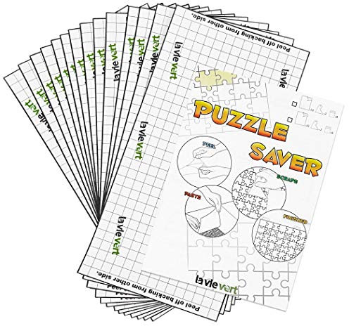 Lavievert Puzzle Saver Peel & Stick Carta adesiva Jigsaw Puzzle Colla Il modo migliore per preservare il tuo puzzle finito – 14 fogli