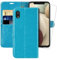 iPhone XR Wallet Case,6.1-inch,MONASAY [Glass Screen Protector Included] Flip Folio Leather Cell Phone Cover with Credit Card Holder for Apple iPhone XR,Light blue