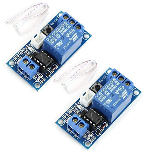 Hailege 2pcs 5V 1 Kanal selbstverriegelndes bistabiles Ein-Knopf-Start/Stopp-Relaismodul-Relais-Schalter für MCU-Steuerung