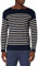 Armor Lux Herren Marinière ML Lamaneur T-Shirt, Rich Navy/Nature, S