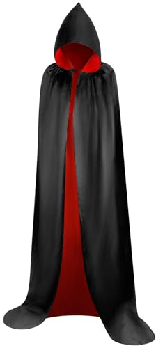Myir JUN Umhang Halloween Kostüm Damen Umhang Vampir Halloween Kostüm | Halloween Kostüm Herren Faschingskostüm für Halloween Mittelalter Kostüm Erwachsene Kinder Herren Damen (XL)
