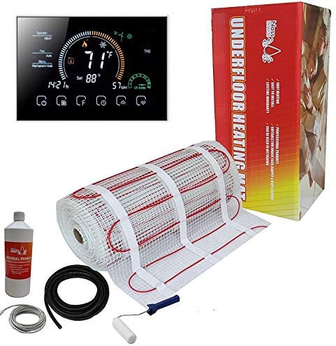 Nassboards Premium Pro Electric Underfloor Heating mat kit 200w per m² - Red Box (1m², Black Beca Smart Thermostat)