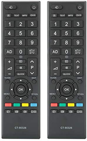 VBESTLIFE 2PCS Ct-90326 TV-Fernbedienung ersetzen für CT-90326 CT-90380 CT-90336 CT-90351
