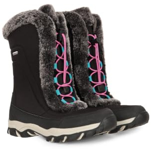 Mountain Warehouse Ohio Youth Snow Boots - Breathable, Waterproof & Quick Drying Childrens Boots - IsoTherm Heat Retention - Ideal For Winter Holidays - For Boys & Girls Pink Junior Shoe Size 4