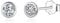 Kleine Ohrstecker Sterling Silber 925 für Damen Herren Mini Zirkonia Ohrringe Stecker 4mm