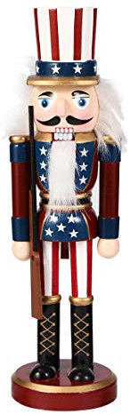 Homoyoyo Holz Nussknacker Weihnachten Ornament Nussknacker Soldat Figuren 9. 8 Klassische Hängen Puppen Anhänger für Regale Tisch Hause Baum Decor (Art 1)