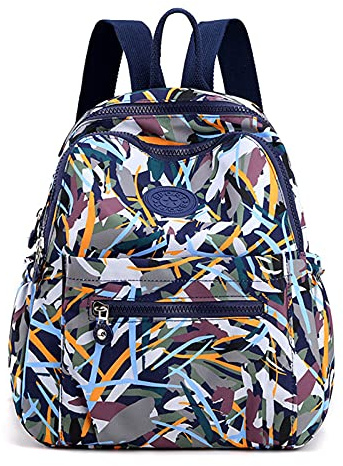 PORRASSO Damen Rucksack Mode Daypack Mädchen Schultasche Frauen Leicht Rucksäcke Nylon Tasche für Schule Arbeit Reise Dornen