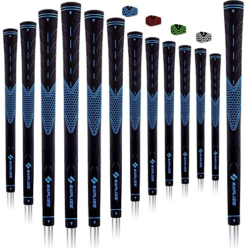 SAPLIZE Golfschlägergriffe, rutschfest, Gummi, Standardgröße, Blau