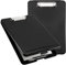 ZEONHAK Pack of 2 Black A4 Plastic Clipboard, Slim Clipboard Storage Box,Storage Clip Board with Open Foldable Storage for Office