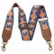 Crazy Horse Geldbörsenriemen aus Leder, 5 cm breiter Schultergurt, verstellbarer Ersatz, Jacquard-Stickerei, Umhängetaschengurte, Large, Retro