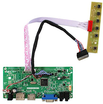 VSDISPLAY VGA DP LVDs Controller Board ME.RT2525.EB818 für 15,6 Zoll 17,3 Zoll 1920x1080 40pin B156HW02 LP156WF1 N156HGE-L11 LP173WF1 B173HW01 N173 HGE-L21 LCD-Bildschirm
