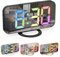 Sukeen Digitaluhr Mit Dimmbarem LED-Display - Wecker Mit Farbschriften, Alarm, Snooze, 3 Dimmer-Modi - Nachttischuhr Für Schlafzimmer Dekor - Schwarz
