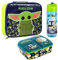 Zawadi Global Star Wars Mandalorian - Juego de lonchera para niños, bolsa de almuerzo aislada, lonchera multicompartimento y botella de agua de 540 ml, juego de comida para viajes escolares, sin BPA