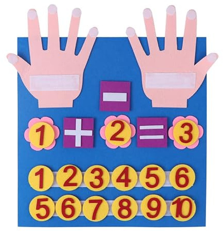 Tableau en feutre avec chiffres pour les tout-petits, jouet éducatif Montessori pour les mathématiques