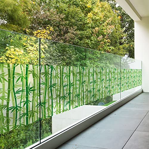 Selbstklebende Fensterfolie, blickdicht, Bambus, selbstklebend, Sichtschutz, für Fenster & Duschtüren, 40 x 200 cm