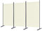 ACXIN 275 x 180cm Flexibel verstellbar Raumteiler Sichtschutz, 3 Trennwände Stoff Raumteiler Trennwand Balkon Sichtschutz Stellwand Faltbar, Beige