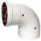 Amagogo Chimney Boxed Elbow Pipe, Flue Extension Tube, Length Duct Parts, Fireplace Boiler Heater Exhaust Pipe, 90 Degrees