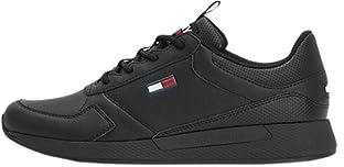 Tommy Jeans Herren Runner Sneaker Schuhe, Schwarz (Black), 46