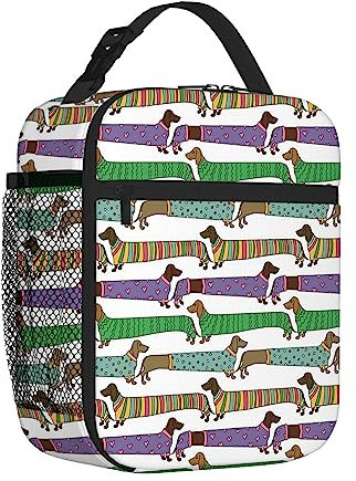 Fiambrera con estampado de besos, para hombres y mujeres, dibujos animados pop mujeres labios rojos, lonchera portátil reutilizable aislada para adultos pequeña bolsa de almuerzo para Offi