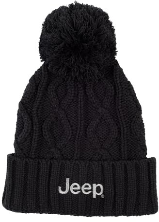 Jeep Pom Pom Beanie Mütze - Schwarz, Schwarz, Einheitsgr��e