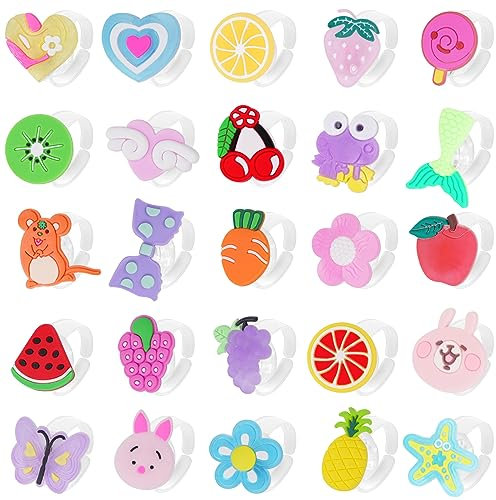 Ainiv 25 Stücke LED Blinkende Ringe, LED Blitzringe, Spielzeug Finger Licht LED für Kinder, 3–12 Jungen, Mädchen, leuchten im Dunkeln, Geburtstagsgeschenke, Partyzubehör, Preise, Halloween-Spielzeug