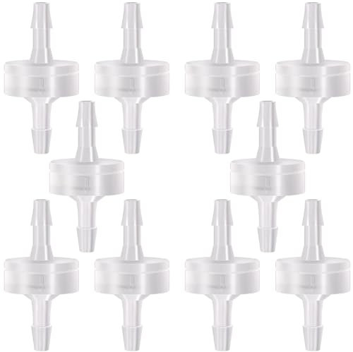 10 Stück 3 mm Kunststoff-Rückschlagventil, Schlauchstutzen, Ozonwiderstand, Kunststoffventil für Wasser, Heizstoff, Öl, Luft, Gas