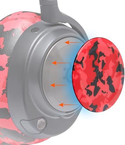 WC-Seitenlautsprecherplatten für Arctis Nova Headsets, hergestellt von Wicked Cushions | Passend für Arctis Nova Pro Wireless/Pro Wired/Nova 7 / 7X / 7P | Red Camo