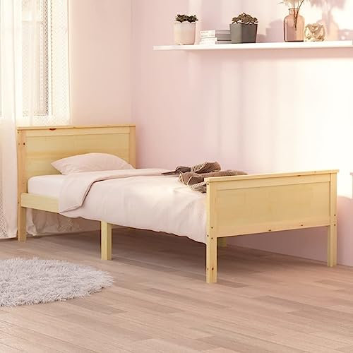 DYRJDJWIDHW tagesbett,Outdoor Bett,schrankbett,sofabett,schrankbett,Geeignet für SchlafzimmerMassivholzbett Kiefer 100x200 cm