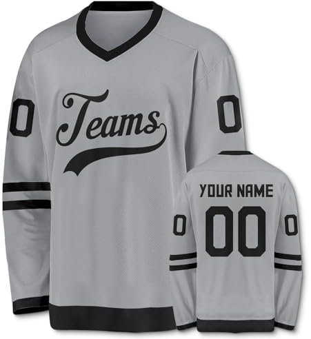 Generic Personalisierte Hockey Trikots Druck- und Färbestickerei Personalisierte Namen Nummer für Herren Damen Junge Sport Geschenke