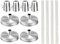 Tainrunse Anti-rust Torch Kit Mason Jar Tabletop Flashlight 4pcs Stainless Steel Oil Lamp Wick Set for Diy Outdoor Deck Oil Lamp 4pcs