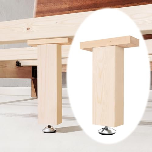 pingping1991 Pied de Lit Universel Réglables,2 pcs Pieds pour Sommier à Lattes Pieds de Meubles Pied de Support de Lit,Hauteur Réglable 0-20 mm,pour Canapé, Lit (48-50cm)