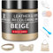240g Lederpflege Auto,Leder Reparatur Set Beige,Flüssigleder,Lederfarbe,Kunstleder Reparaturset zum Reparieren von Sofas,Vinylmöbeln,Autositz,Lederschuhen,Sattel bei Verblassen und Kratzern