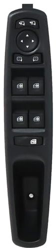 Vinciann Interruptor Elevalunas Conmutador Pulsador de 13 Pines, Compatible con Código 809610017R, Apto para Grand Scenic III, Megane III y Otras