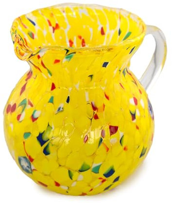 MurArt Brocca in Vetro di Murano 500 ml Collezione MAREA. Alta 15cm.Lavorato a Mano Made in Italy.