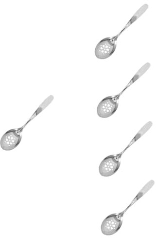 GREENADSCAPE 5 Cucharas Para Servir Colador Para Buffet Utensilios Para Servir Utensilios Ranurados Reutilizables Cucharas Ranuradas De Cocina Cucharas Para Servir De Uso Diario Cucharas