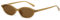 RUNHUIS Retro Oval Sonnenbrille Vintage Cateye Sonnenbrille für Damen Herren Mode Brillen (Geleegelb/Gelbbraun)