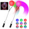 Focenat 2 Stück Jonglierbälle Leuchtend,Leuchtball,LED Poi Bälle,Leuchtendes Spielzeug,Leuchtbälle für Kinder,Leucht Ball mit Regenbogen Farben und Strobe-Effek,für Fitness,Tanz,Kinderspielzeug