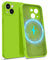 MyGadget Custodia per iPhone 13 [ Quadrupla Protezione ] - Case in Silicone Rigido con Fodera in Microfibra - Cover Verde Neon