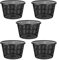 Grandi vasi a rete per piante acquatiche, 21,1 cm, in plastica, per piante da laghetto, idroponica, giardino, set da 5 pezzi, nero
