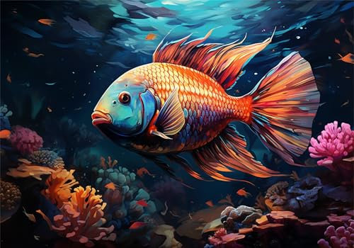 Puzzle 4000 Teile Erwachsene Fisch 141x87cm,4000pcs Klassische Puzzles Koralle Anspruchsvoll Jigsaw Spielzeug Puzzlespiel Lernspiel Impossible Holzpuzzle Geeignet für alle Altersgruppen Geschenk P-281