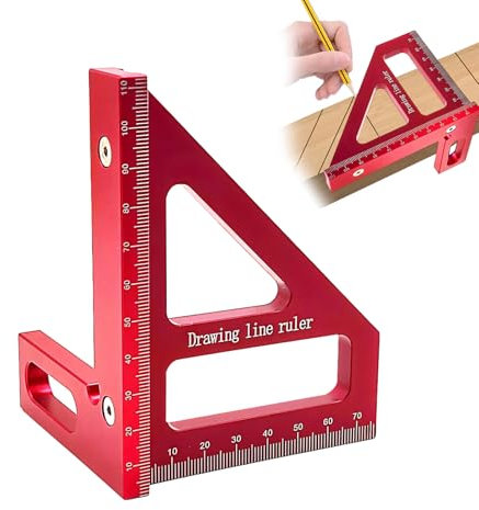 Woodworking Angle Ruler, 3D Woodworking Square Protractor, 3D Multi Angle Measuring Ruler, Miter Triangle Rulers Measuring Tool for Engineer Carpenters, Wood Working Too