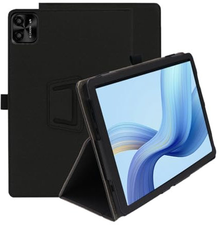 INSOLKIDON Kompatibel Für PRITOM P7 7-INCH Tablet Hülle mit Standfunktion Slim PU Leder Schutzhülle [Auto Schlaf/Aufwachen] Klappbare Schutzhülle (Schwarz)