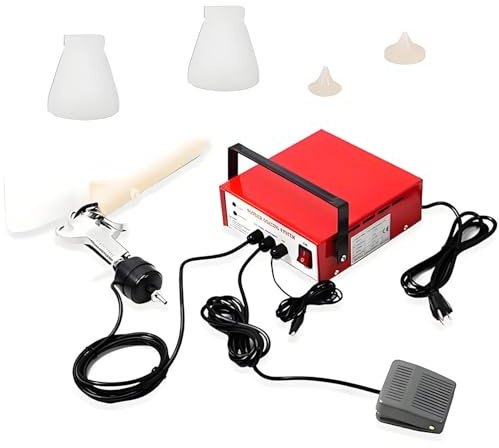 Paint Gun,Powder Coating System Machine, Powder Coating Kit with Electrostatic Power of 30-50KV with Nozzles and Powder Cups,for DIY Painting of Cars & Houses RED