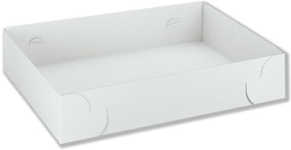 Generico 5X Vassoio Porta bomboniere cartoncino Bianco Eco 62x46x12 cm
