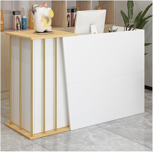 QIANMEI Empfangstheke, Moderner Supermarkt, Convenience-Store, Hotel, Kleine Bar, Schönheitssalon, Bekleidungsgeschäft, Kassenschalter, Empfangstresen, Einfache Installation(B,100cm/39.37in)