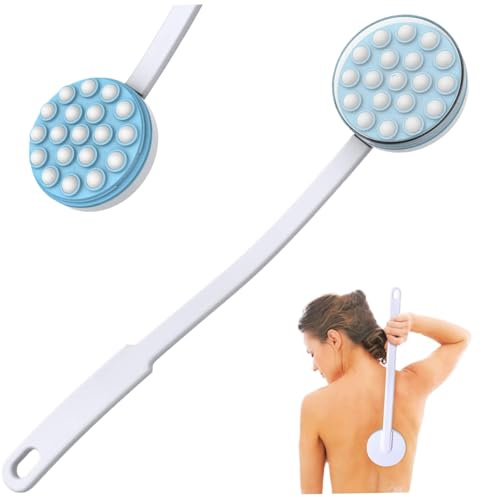 Rückenlotionsapplikator, Lotionsapplikator für den Rücken, langer Griff mit 19 Massagerollen, einfache Installation für den täglichen Gebrauch